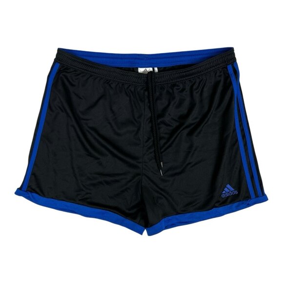 adidas Pants - Adidas Climacool Athletic Shorts Women’s Size 2XL Black Blue Stripes Running Gym